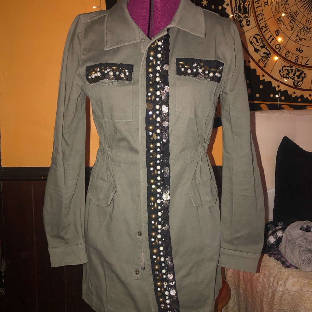 Trench cargo coat